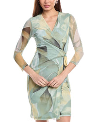 Anne Klein Petite Wrap Dress Blue