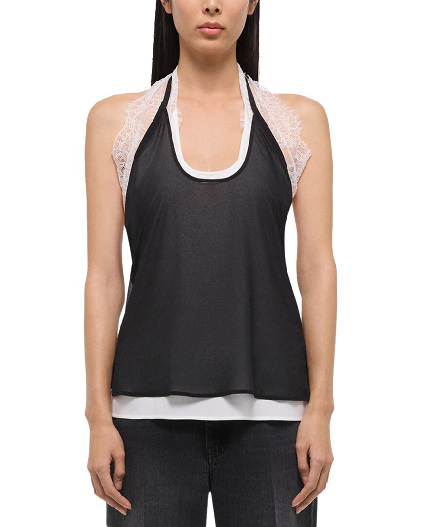 Helmut Lang Lace Dancer Top Black