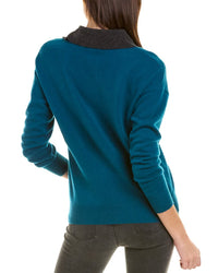 InCashmere Incashmere Colorblocked Cashmere Polo Shirt