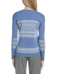 Sofiacashmere Fairisle Crewneck Wool & Cashmere-Blend Sweater