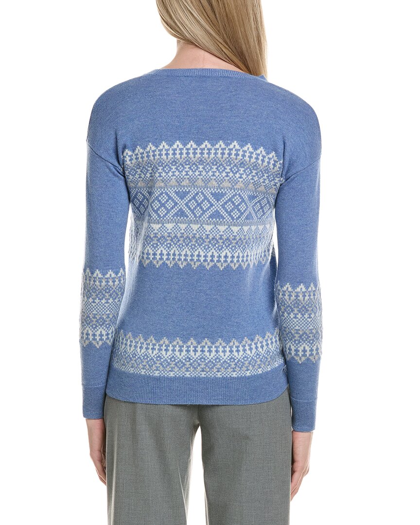 Sofiacashmere Fairisle Crewneck Wool & Cashmere-Blend Sweater