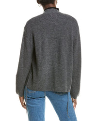 Brodie Cashmere Wool & Cashmere-Blend Ribbed Wrap Cardigan