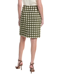 Oscar De La Renta Chenille Tweed Silk-Lined Wool-Blend Pencil Skirt