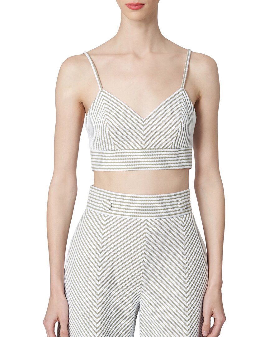 Carolina Herrera Cropped Bustier Green