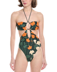 Agua By Agua Bendita Sabanero Nocturno Trikini One-Piece Green