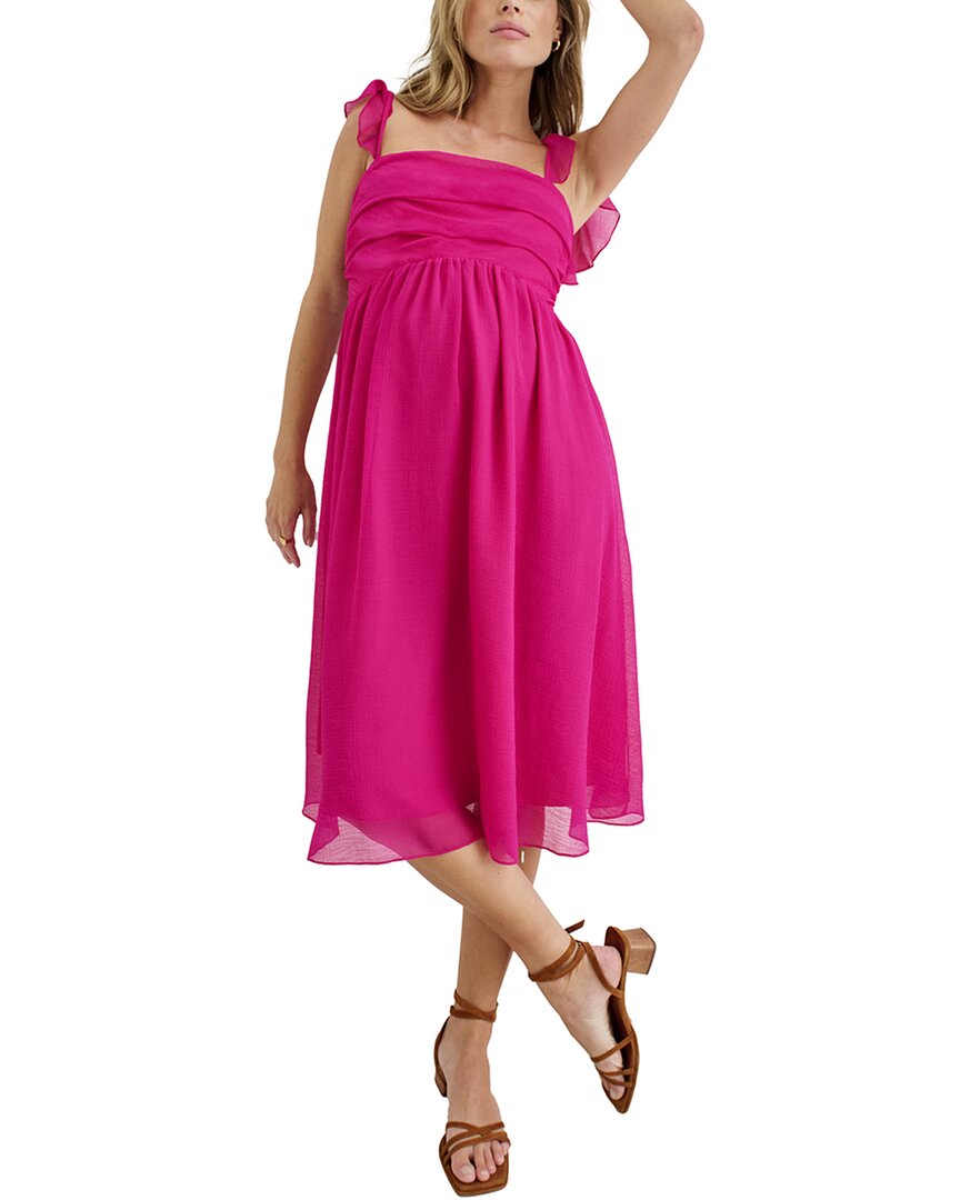 Hatch Maternity The Celeste Dress Fuchsia