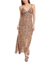 Chaser Leopard Printed Kiss Slip Dress