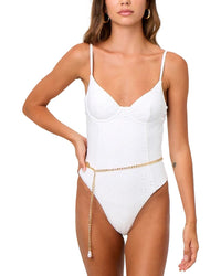 La Porte Suzy Underwire Swimsuit White