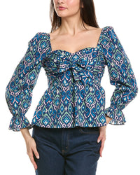Sail To Sable Bow Front Top Blue