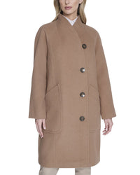 Cole Haan Chevron Textured Wool-Blend Jacket