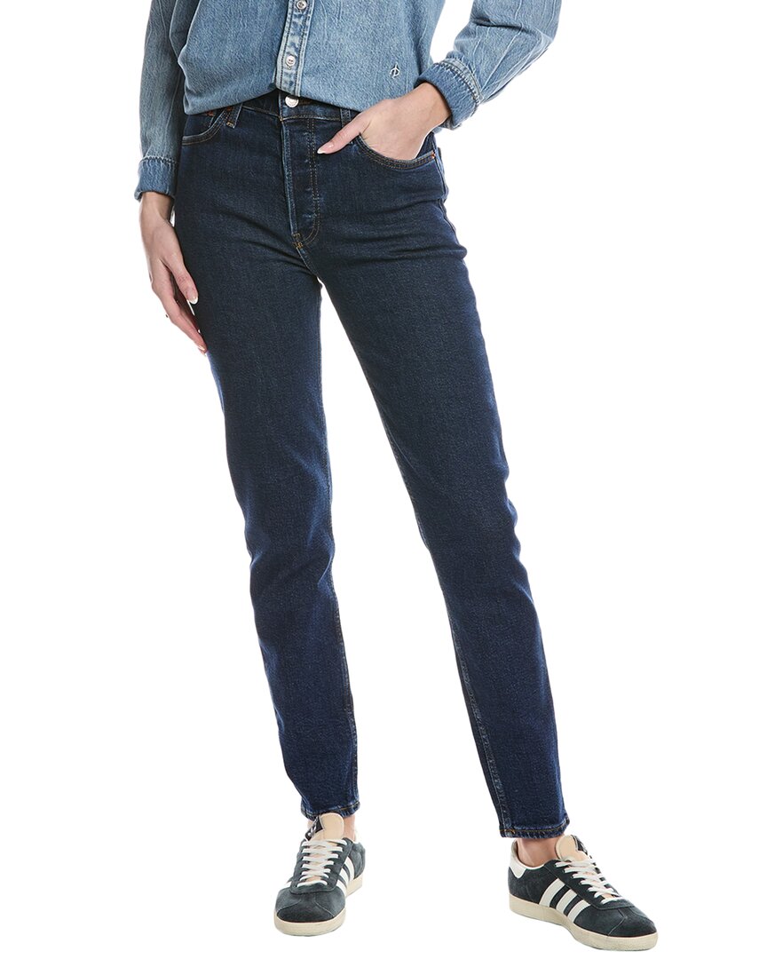 Re/Done Dark Rinse High-Rise Skinny Jean Blue