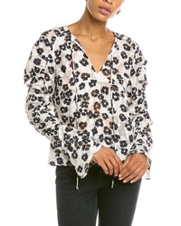 Ted Baker Ruched Detail Keyhole Top 0 Grey Multi