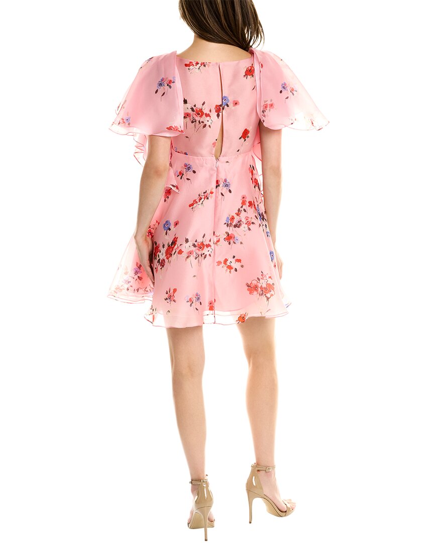 Carolina Herrera Cutout Bow Front Silk A-Line Dress, Pink / 6