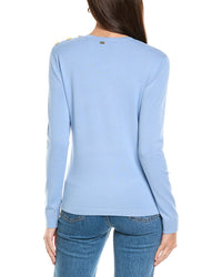 St. John Solid Jersey Knit Sweater