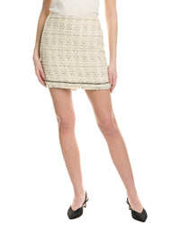 Cinq À Sept Doris Wool-Blend Skirt White