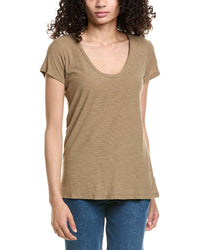 James Perse Solid T-Shirt Brown Multi