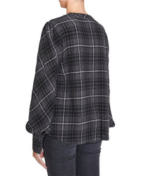 Santorelli Wool-Blend Blouse