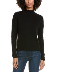 Incashmere Mock Sleeve Stitch Wool & Cashmere-Blend Sweater