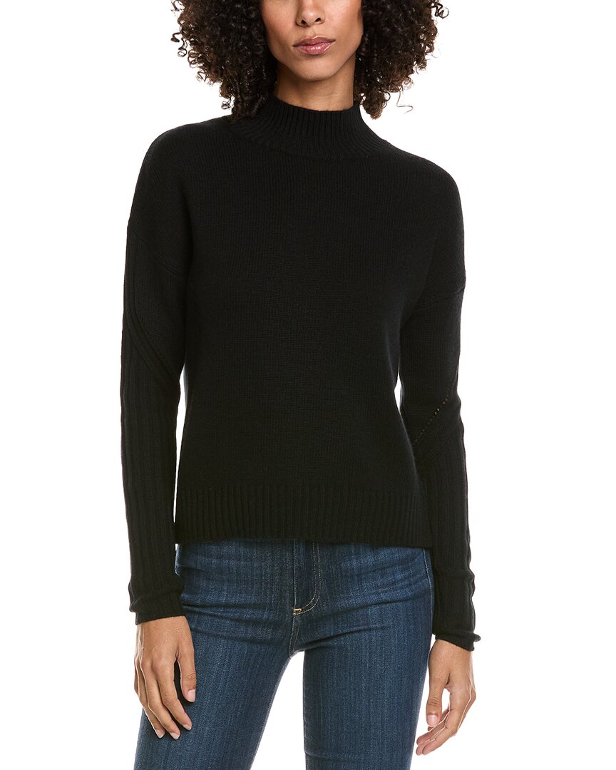 Incashmere Mock Sleeve Stitch Wool & Cashmere-Blend Sweater