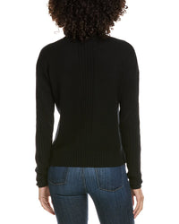 Incashmere Mock Sleeve Stitch Wool & Cashmere-Blend Sweater