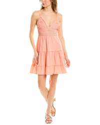 Stellah Lace Bodice Mini Dress Blush