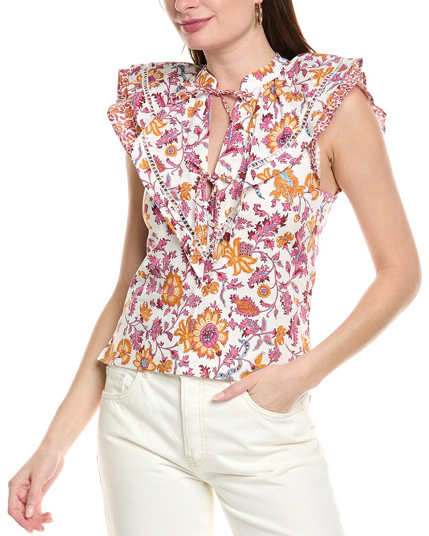 Derek Lam 10 Crosby Najah Ruffle Sleeve Blouse Yellow