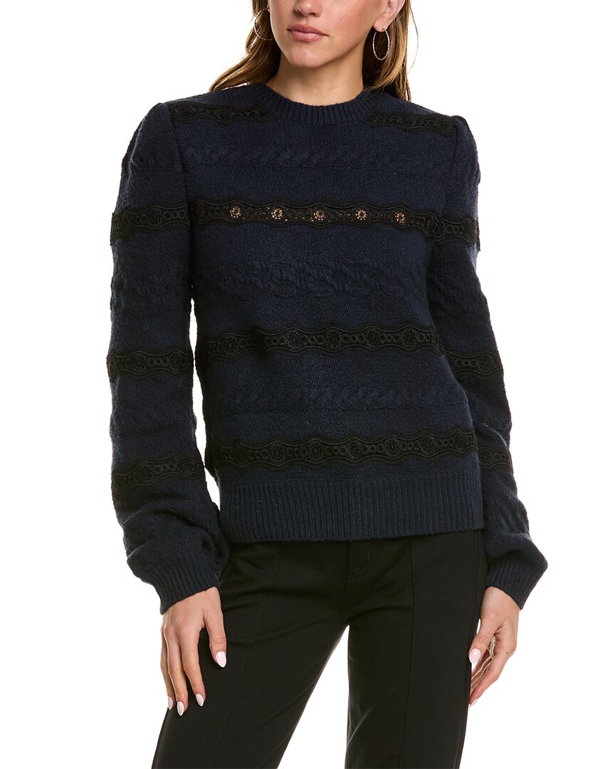 Sam Edelman Jette Cable Lace Sweater