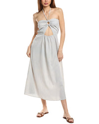 Echo Seersucker Midi Dress Blue