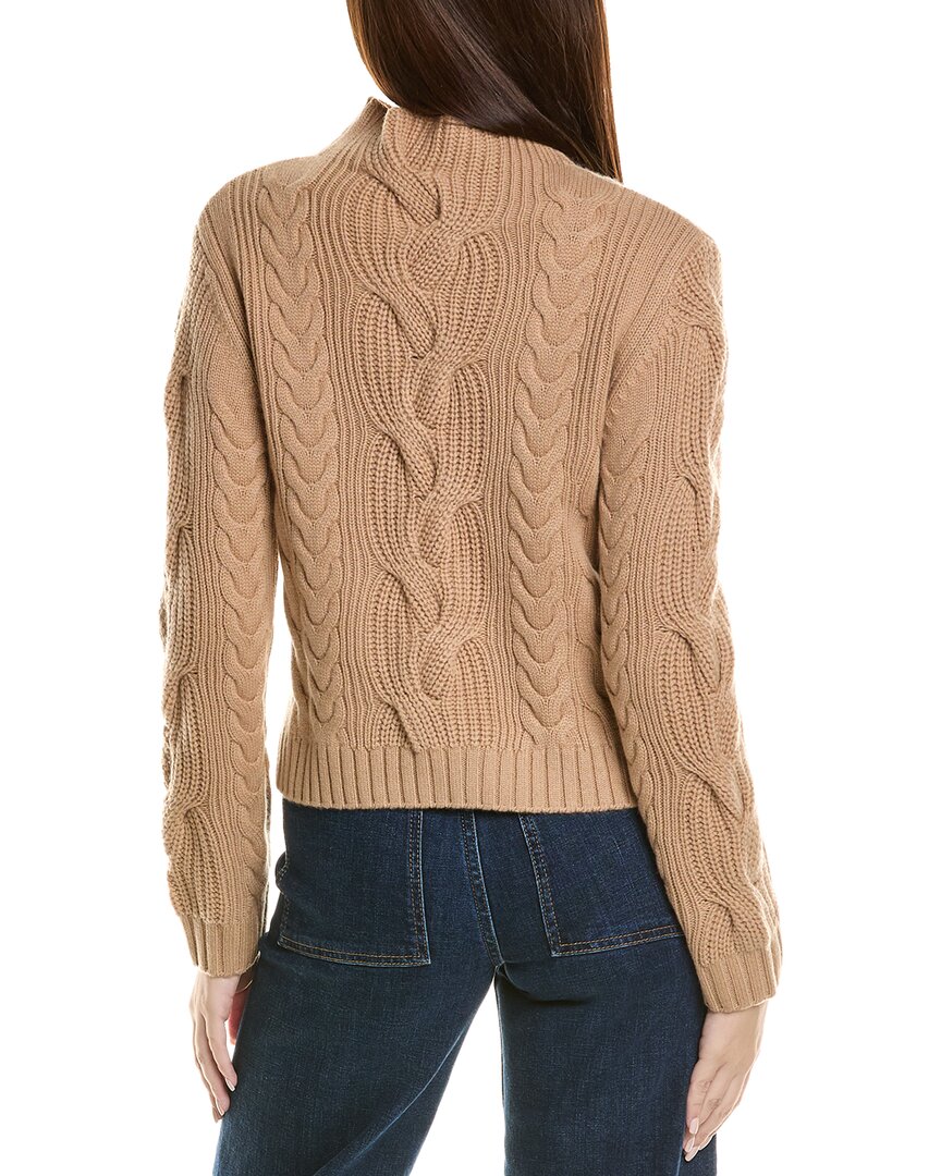 Hannah Rose Chunky Cable Funnel Neck Wool & Cashmere-Blend Sweater