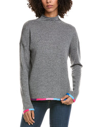 Incashmere Stand Neck Wool & Cashmere-Blend Sweater