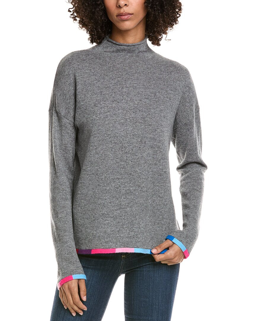 Incashmere Stand Neck Wool & Cashmere-Blend Sweater