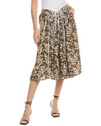 Stella Mccartney Annie Silk Midi Skirt Black 38