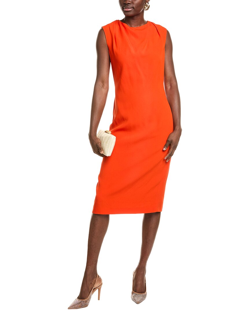 Hugo Boss Dezuki Midi Dress Orange