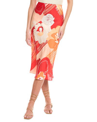 Ramy Brook Rosetta Midi Skirt Blue