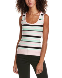 Joostricot Striped Sleeveless Silk-Blend Sweater Regular 0 (XS) Green