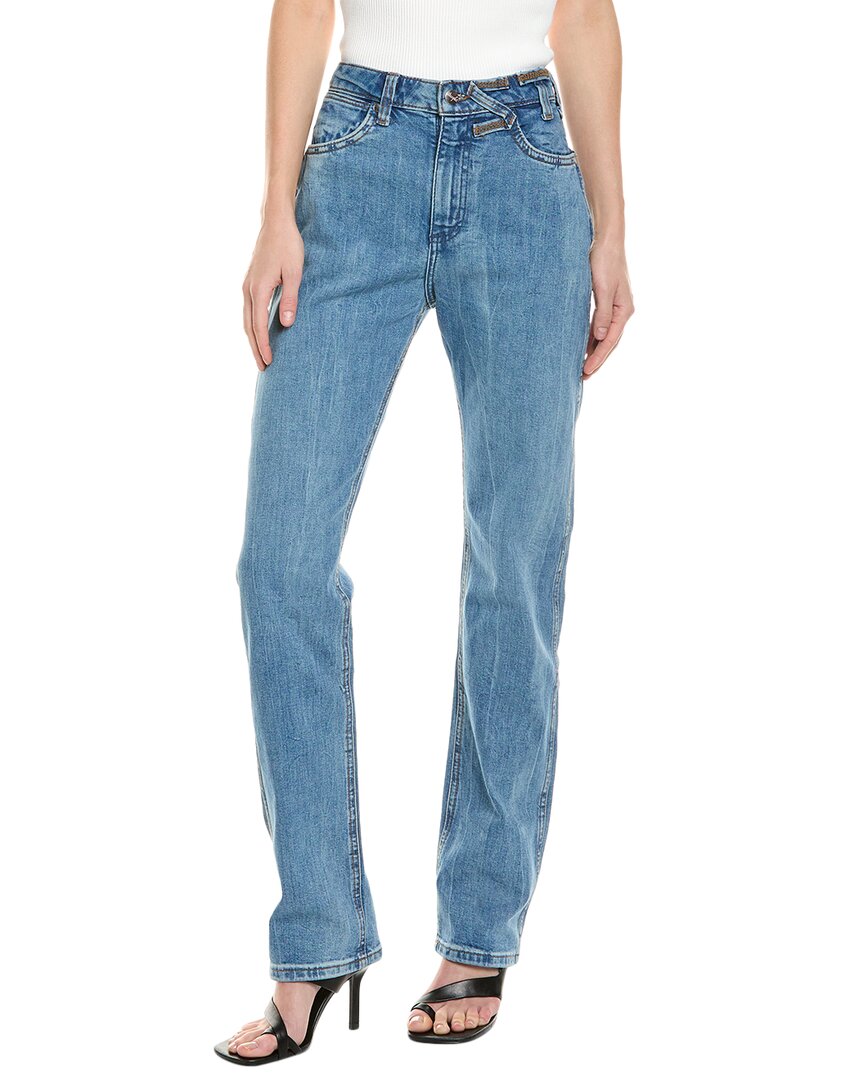 Staud X Wrangler The Everyday Mid Blue Jean