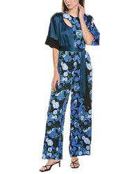 Diane Von Furstenberg Marie Rose Jumpsuit Blue Regular 0 (XS)