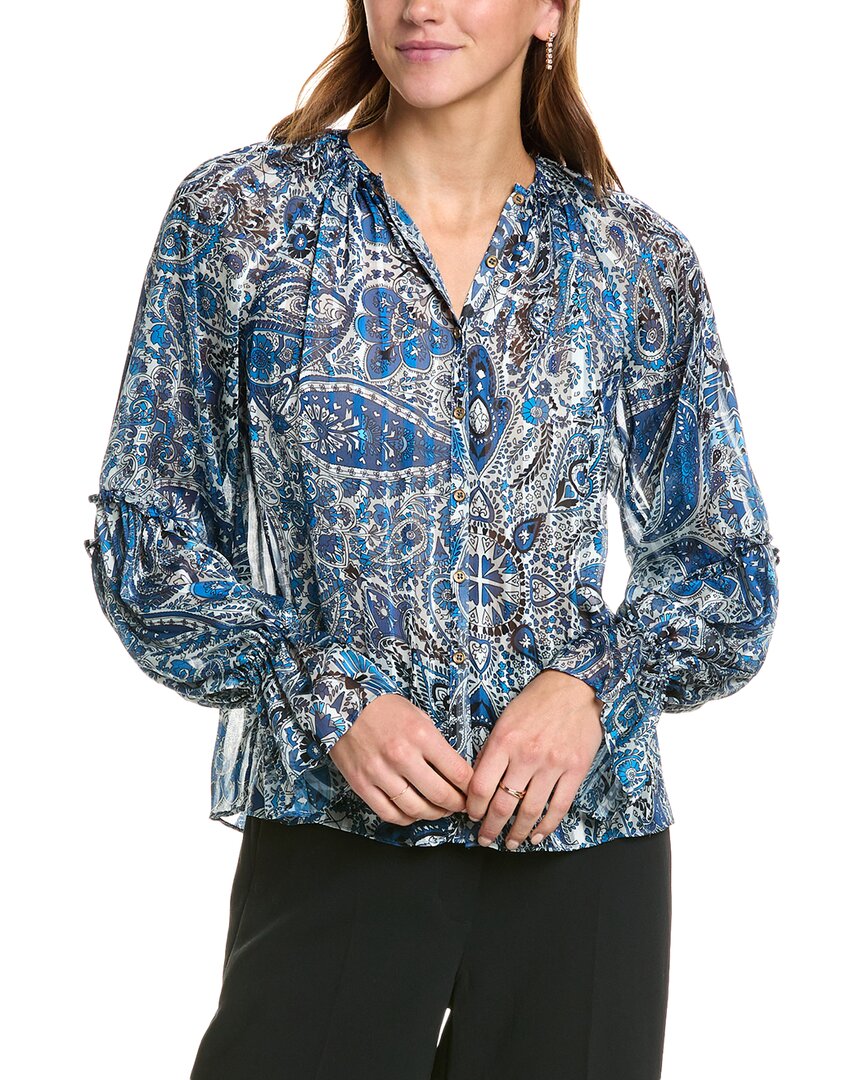 Ramy Brook Aria Blouse Blue