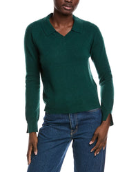 Minnie Rose Cashmere Polo Sweater