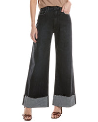 Hudson Jeans Jodie Milano Noir Wide Leg Jean Black