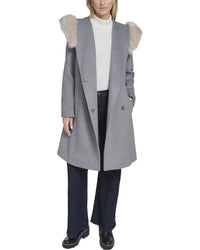 Cole Haan Wool-Blend Wrap Coat