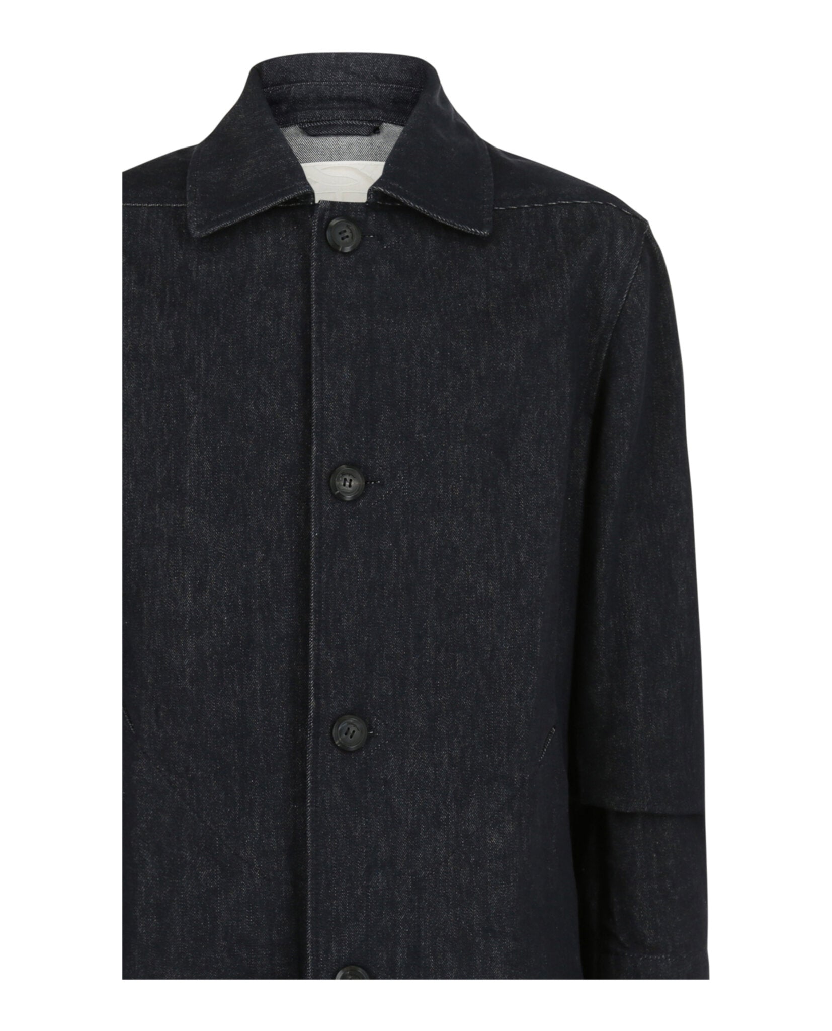 Ferragamo Mens Denim Button-Up Jacket
