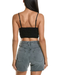 Onia Air Smocked Linen-Blend Tank