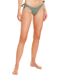 Sports Illustrated Swim Sash Tie Bikini Bottom Green