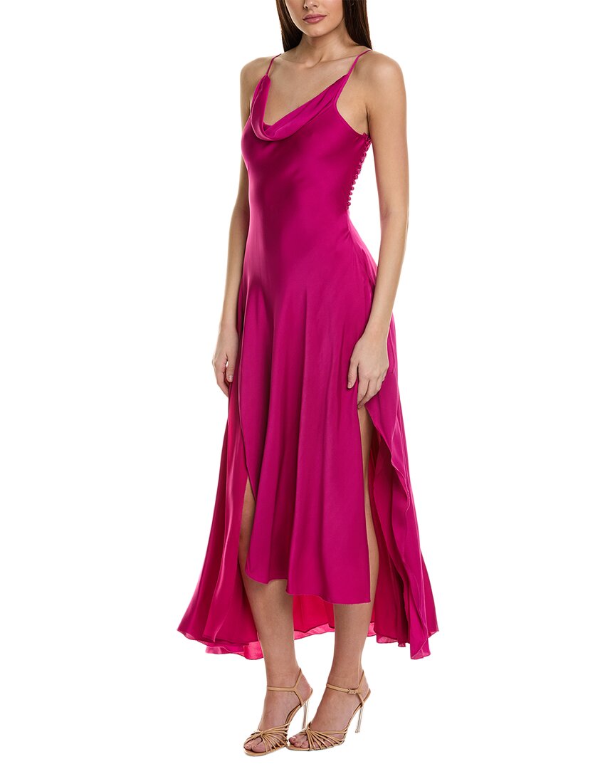 Nicholas Nicholas Elsie Ruffle Slit Silk-Blend Gown