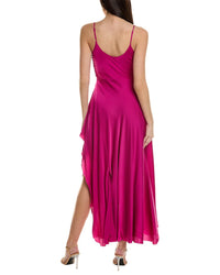 Nicholas Nicholas Elsie Ruffle Slit Silk-Blend Gown