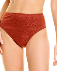 Bcbgmaxazria High-Waist Bikini Bottom 10 Red