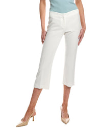 Lafayette 148 New York Cropped Manhattan Flare Pant White