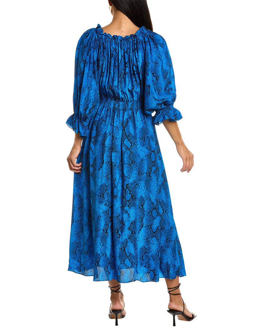 tahari off the shoulder dress Elie Tahari Off-The-Shoulder Silk Midi Dress
