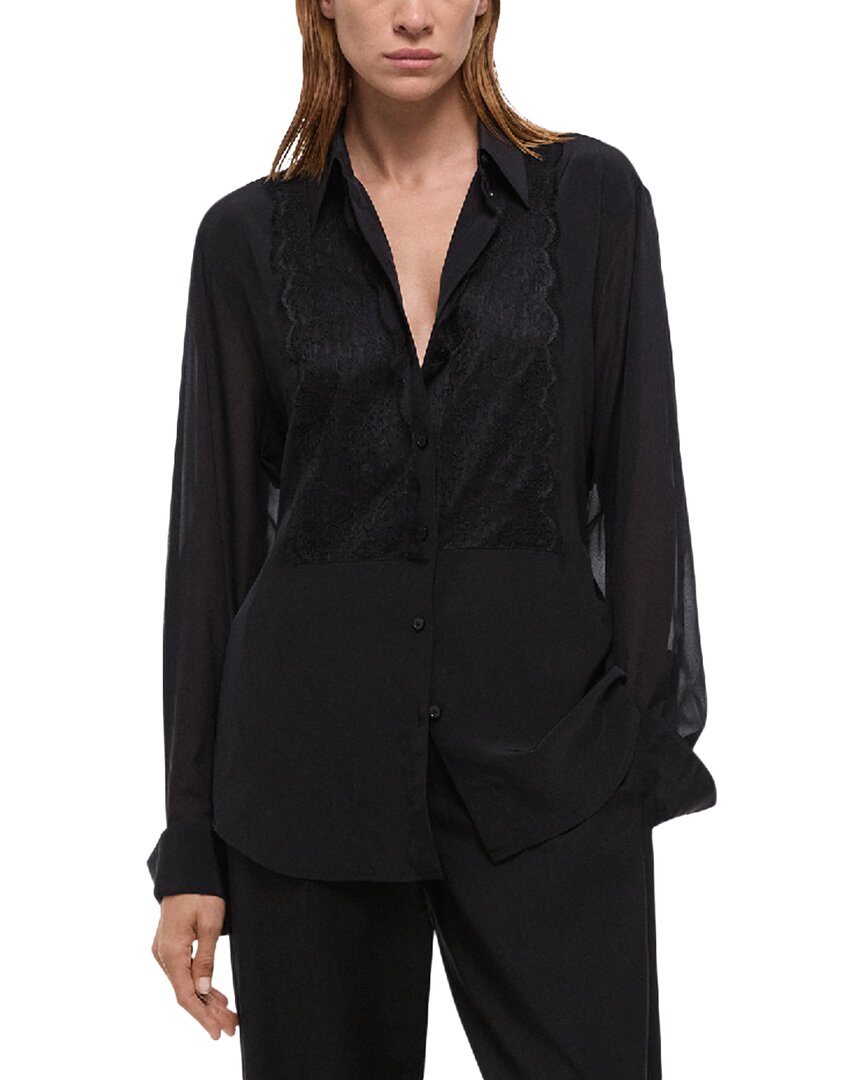 Helmut Lang Lace Relaxed Shirt Black